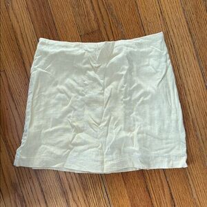 Abercrombie & Fitch Yellow Linen Mini Skort
